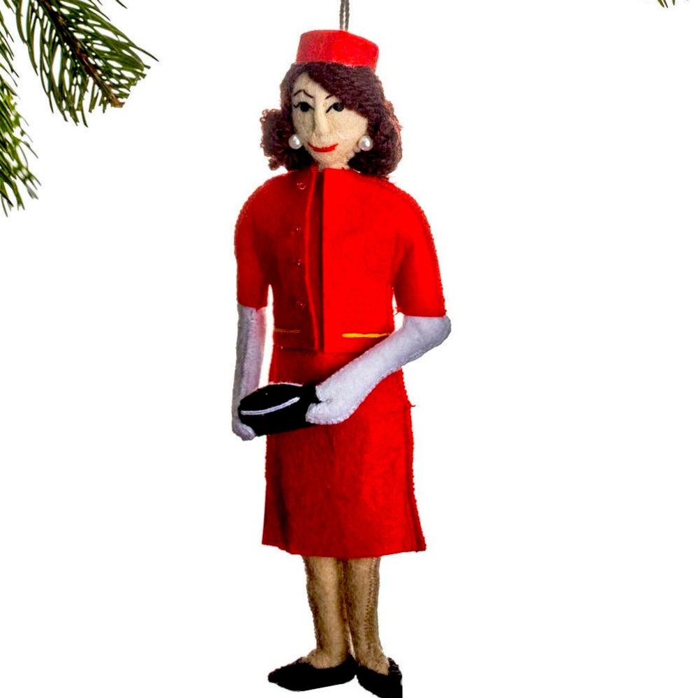 Jackie O Handmade Felt Ornament – Vintage Glamour Holiday Edition